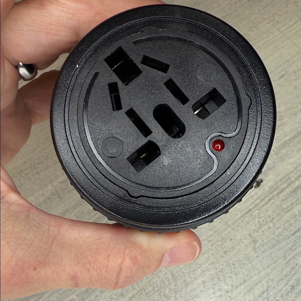 Coach World Travel Adapter Black and Gray Checkered Case - Picture 7 of 10